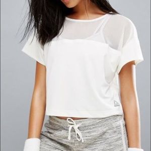 Reebok white mesh tshirt
